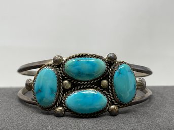 Sterling & Turquoise Navajo Cuff 29.57g