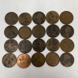 Lot Of Vintage English Large Cents Pennies Mixed Dates & Condition (7)