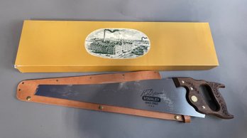 Mint In Box STANLEY 150th Anniversary Hand Saw With Leather Sheath