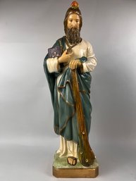 Large Vintage Chalkware Jesus Statue 26'