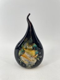 Signed Art Glass Paperweight