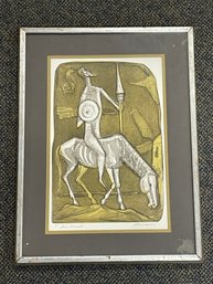 Irving Amen Lithograph 'don Quixote Signed And Numbered