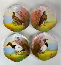 Group Of Four Limoges Hand Painted Plates