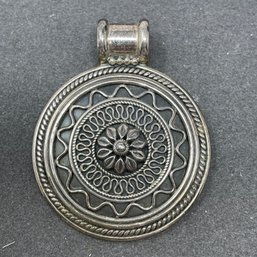 Large, Intricate Sterling Pendant