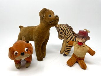 Group Of Vintage Animal Figures - Made In Japan