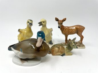 Group Of Vintage Porcelain Animal Figures Including Rosenthal