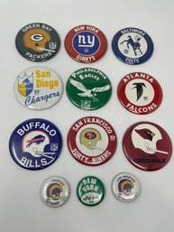 Collection Of Vintage 70s NFL Buttons Marked NFL Winona, MN