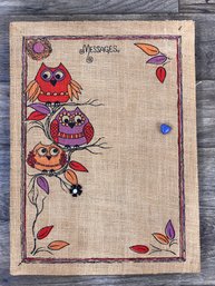 Burlap Owl Message Board