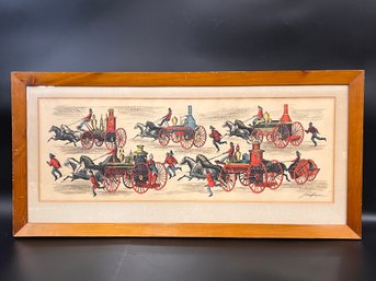 Signed Antique  Fire Print