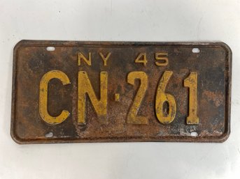 1945 NY License Plate - CN261