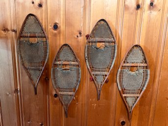 2 Sets Of Antique Children's Snowshoes