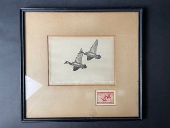 Richard Evett Bishop (pennsylvania, 1887-1975) Federal Duck Stamp Design, 1936., Etching On Paper