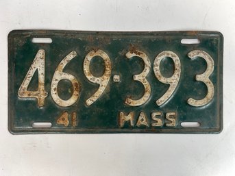 1941 MA License Plate - 469393