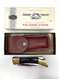 Vintage Case Sportsmen Lock Blade Folding Knife With Sheath In Original Box