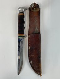 Vintage Ka Bar Knife With Sheath