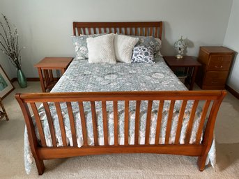 Mission Style Queen Bed With Mattress