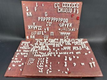 Collection Of Plaster Letters And Numbers