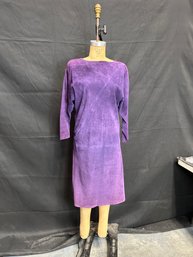 Vintage Ann Taylor Purple Suede Dress