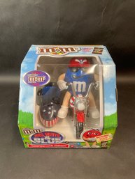 M&M Red, White & Blue Freedom Rider Motor Cycle With Sidecar Candy Dispenser