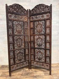 Intricately Carved Bohemian Style Room Divider 42' X 62'