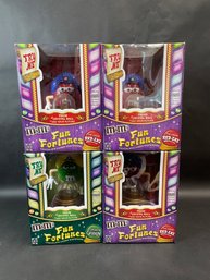 Lot Of 4 Red And Green M&M Dispenser And Fortune Teller