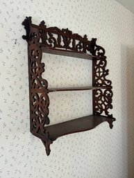 Beautiful Walnut Wall Shelf Ornate