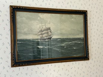 Framed Vintage Nautical Ship Print