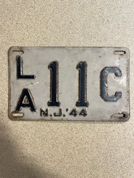 1944 NJ License Plate - LA11C