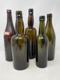 Collection Of Antique Whiskey Bottles