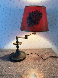 Vintage Adjustable Brass Table Lamp