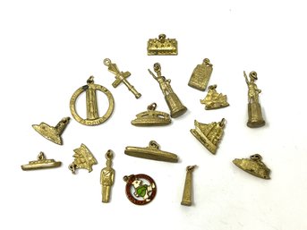 Lot Of Vintage Brass Charms