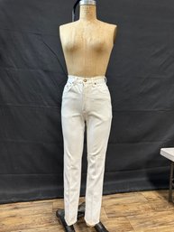 Vtg New York Line White Denim Jeans
