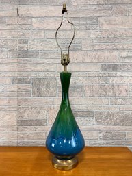 Mid Century Drip Glaze Pottery Lamp