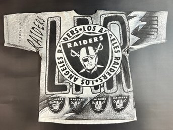 VTG 90s Magic Johnson Ts Raiders AOP T-Shirt Mens Large Oakland Los Angeles