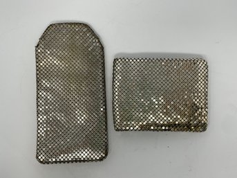 Antique Whiting And Davis Mesh Wallet And Eyeglass Case