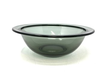 Vintage Smoked Glass Wide Rim Bowl