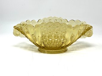 Fenton Daisy And Button Two Handled Centerpiece