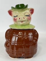 Vintage Winnie The Pig Shawnee Pottery Cookie Jar With Bankhead