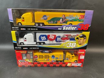 NASCAR M &M's Elliott Sadler #38 And #36 Ken Scrader Trailer Rig Lot