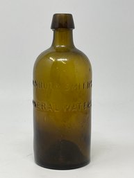 Hanbury Smith's Mineral Waters Bottle, Circa 1840-1860