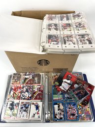 Box Of Sports Cards: Binder And Cards