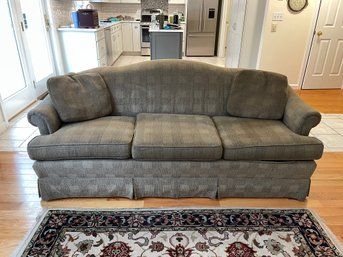 Tan Checked 'Saybrook Barn Sofa' - 75'L X 31'D X 35'H