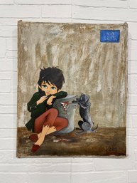 Signed Jehan Anime Style Painting - 20' X 24'