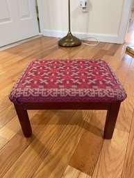 Brightly Covered Geometric Foot Stool - 14'L X 12'D X 10'D