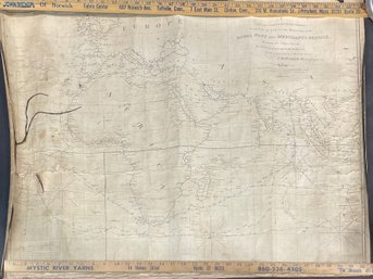 Mid 19th Century Map Of London Dated 1844 1851 Very Nice Linen Lined Paper