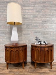 Pair Of Kent Coffey 'perspecta' Sculpted End Tables