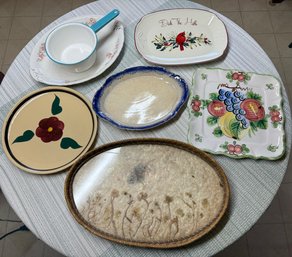 Group Of Platter And Trays