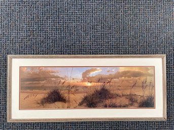 Linear Print Of Dunes At Sunset