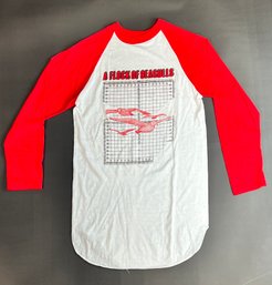 1982 A Flock Of Seagulls Tour Tshirt With 3/4 Sleeves Double Sided