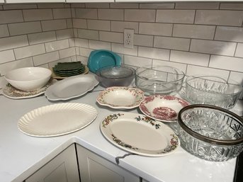 Miscellaneous Platter And Bowl Lot